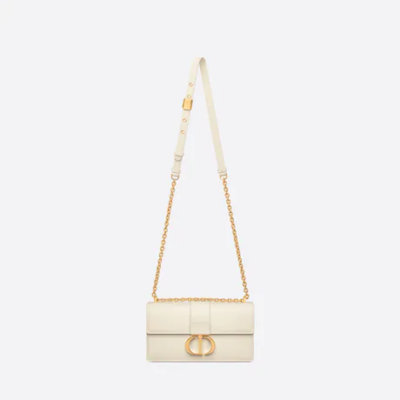 30 MONTAIGNE EAST-WEST BAG WITH CHAIN Latte Calfskin