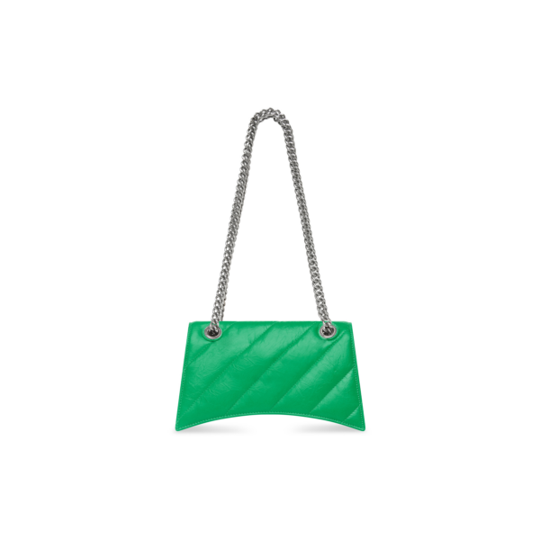 WOMEN'S CRUSH SMALL CHAIN BAG QUILTED IN BRIGHT GREEN