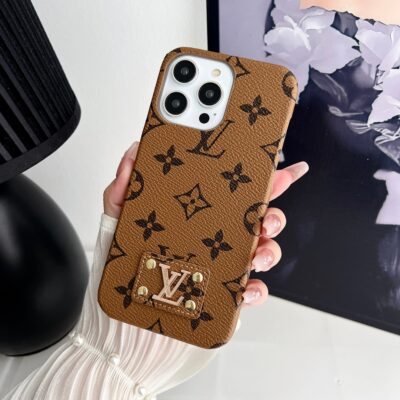 MONOGRAM LEATHER PC HARD BACK CASE FOR IPHONE Roxy New 2