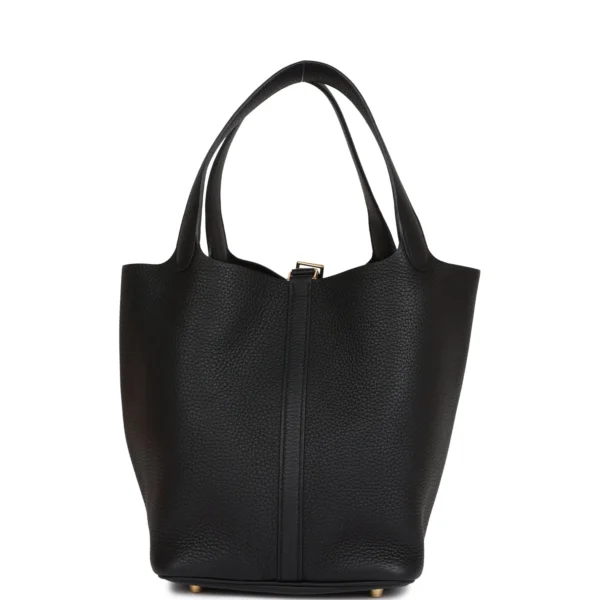 Hermès Picotin Lock 22 Black Clemence Gold Hardware