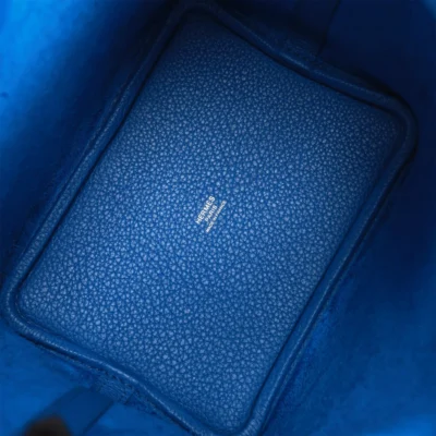 Hermès Picotin Lock 18 Bleu France Clemence Palladium Hardware