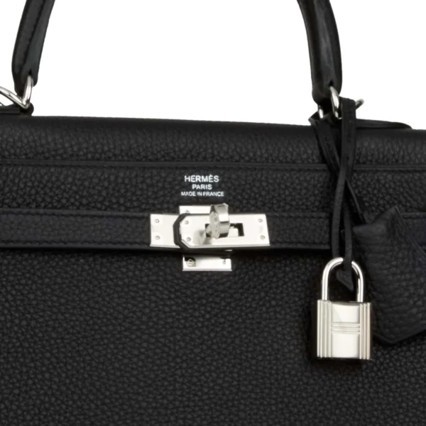 8b2912de5f7db4019b6e3faf13a94e06 Hermès Kelly Retourne 25 Black Togo Palladium Hardware