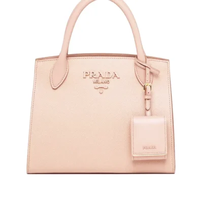 Prada Saffiano Leather Prada Monochrome Bag in Powder Pink