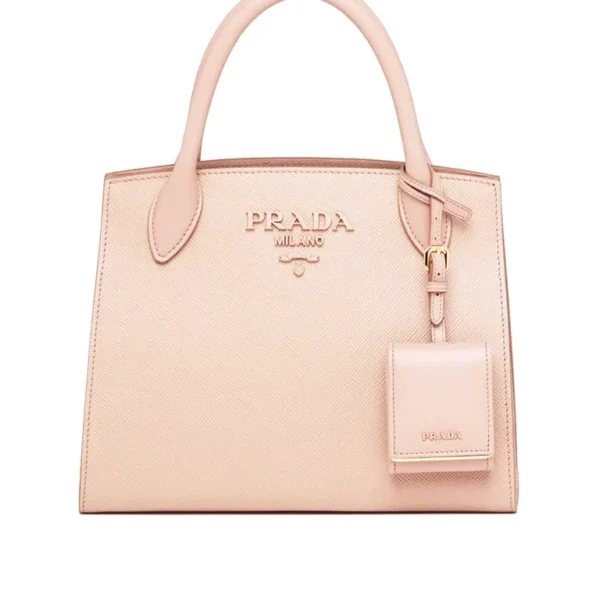 Prada Saffiano Leather Prada Monochrome Bag in Powder Pink