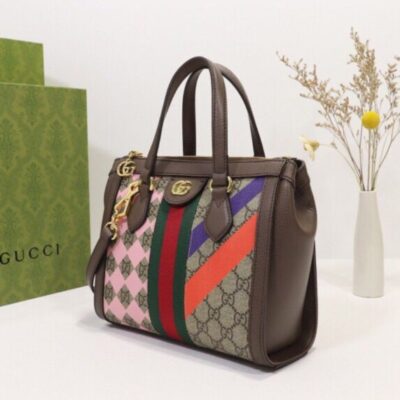 8bf2c49cbc8dbba20be86e0aa782e6e7 Gucci Ophidia Small Tote Bag 547551 Dark Coffee