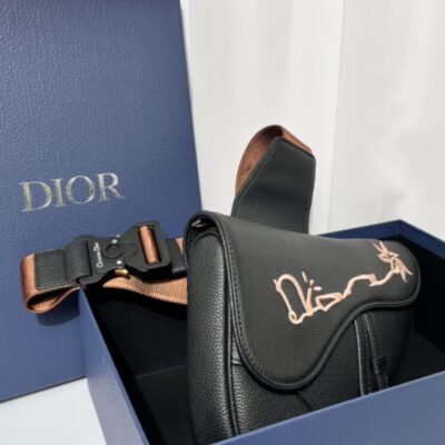 Dior Cactus Jack Dior Saddle Bag Black