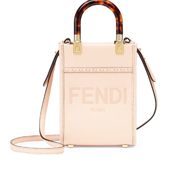 Fendi Mini Sunshine Shopper in Pale Pink