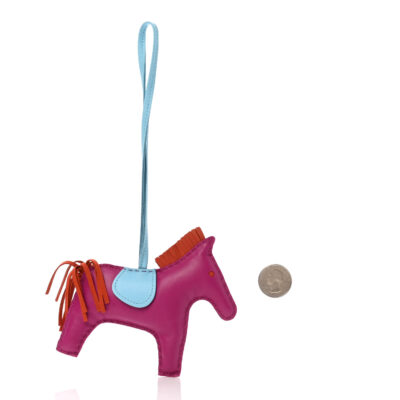 爱马仕 Milo Grigri Rodeo Horse Charm MM Rose Pourpre Cornaline Celeste 羊皮包