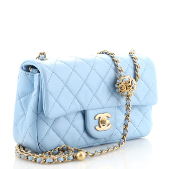 Chanel Pearl Crush Flap Bag Quilted Lambskin Mini