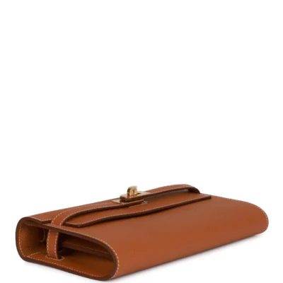 Hermès Kelly Wallet To Go Gold Epsom Gold Hardware