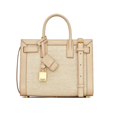 8d2113eb5115ad7c31301221ab7a64e2 YSL Sac De Jour Nano in Canvas in Beige and Sea Salt