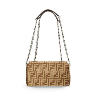 Fendi Baguette Monogram Jacquard Midi Shoulder Bag