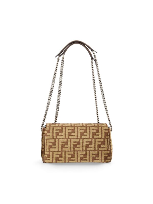 Fendi Baguette Monogram Jacquard Midi Shoulder Bag