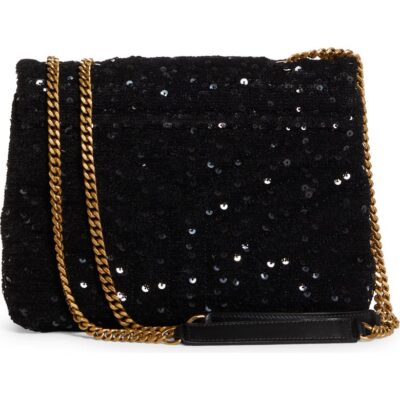 YSL Loulou Small Chain Bag in Quilted 'Y' Leather Satin and Sequins