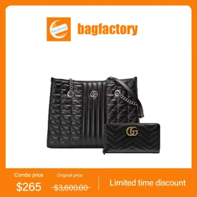 8f744678bc7ded50265c1e7cf0d611a4 GG Marmont medium tote bag+GG Marmont zip around wallet
