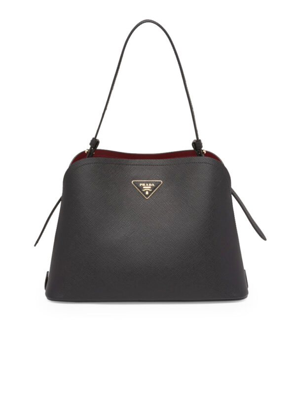 Prada Saffiano Leather Prada Matinée Bag in Black