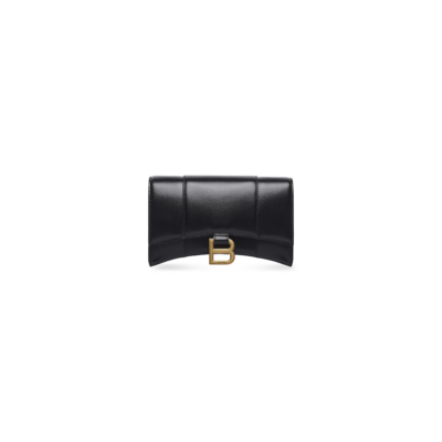 WOMEN'S HOURGLASS WALLET ON CHAIN BOX IN BLACK