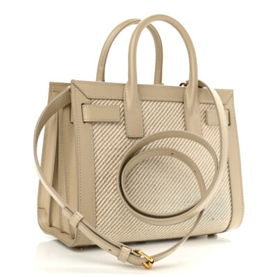 908867cc69853e51362a7f75cbb49960 YSL Sac De Jour Nano in Canvas in Beige and Sea Salt