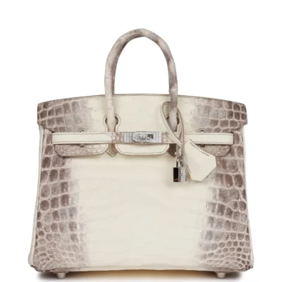 Hermès Birkin 25 Himalaya Niloticus Crocodile Palladium Hardware