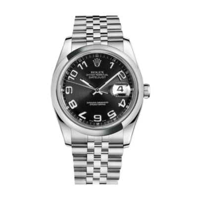Rolex Datejust 116200BKCAJ 36MM Black Concentric Dial Silver-tone Case