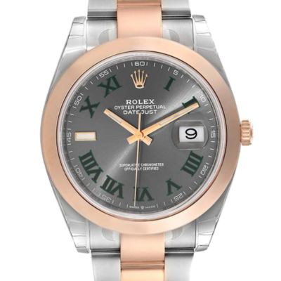 Rolex Datejust m126301-0015 41MM Wimbledon Dial Silver-tone Case