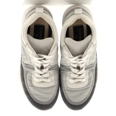 Chanel Women's CC Low-Top Sneakers Suede with Leather and Nylon