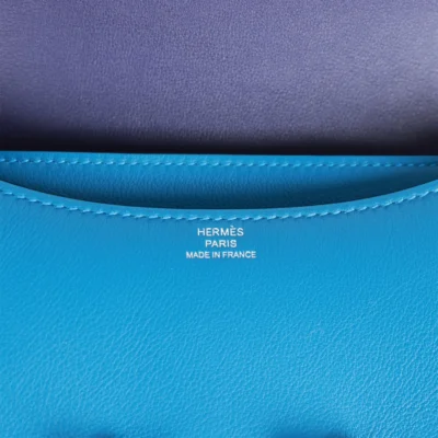 Hermès Constance 18 Mykonos Verso Evercolor Palladium Hardware