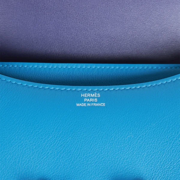 Hermès Constance 18 Mykonos Verso Evercolor Palladium Hardware
