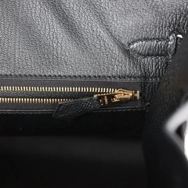 Hermès Birkin Sellier 25 Black Epsom Gold Hardware
