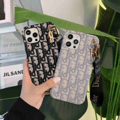 Chic CD Lady iPhone Case with Designer Keychain