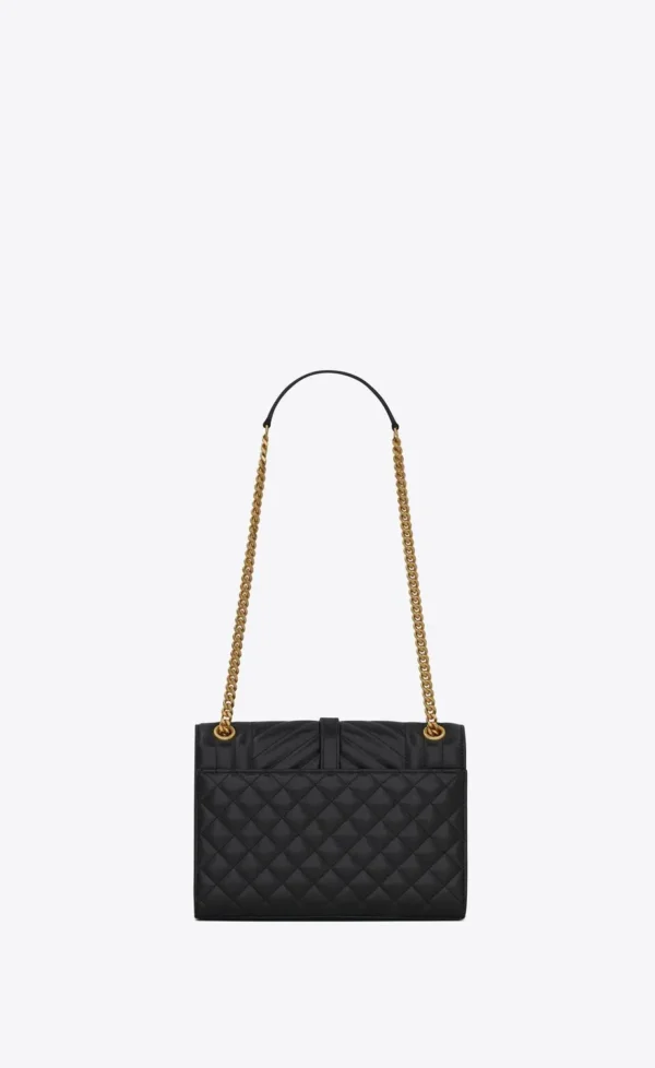 YSL Envelope Medium Chain Bag in Supple Matelasse Leather