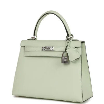 Hermès Kelly Sellier 25 Vert Fizz Epsom Palladium Hardware
