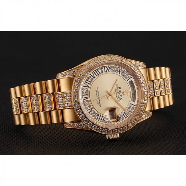 92db185e808e20574a3fccf97add6a8a Rolex Daydate 1453954 Gold Dail Men Watch