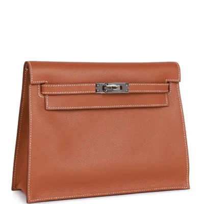 Hermès Kelly Danse Gold Evercolor Palladium Hardware