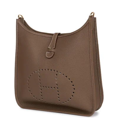 Hermès Evelyne III PM Etoupe Clemence Gold Hardware