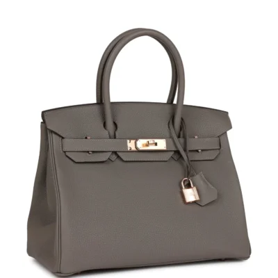 Hermès Birkin 30 Gris Meyer Togo Rose Gold Hardware