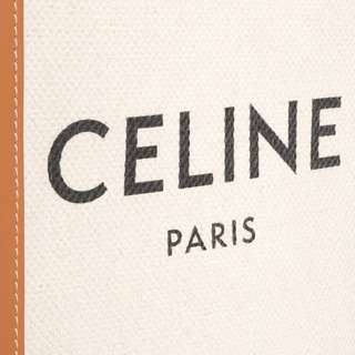 940ac02222445a882262f11ee66f71d4 MINI VERTICAL CABAS CELINE IN TEXTILE WITH CELINE PRINT AND CALFSKIN NATURAL / TAN