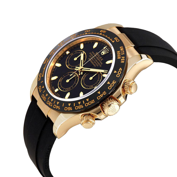 ساعة رولكس Daytona 116518BKSR 40MM مينا باللون الأسود بعلبة ذهبية