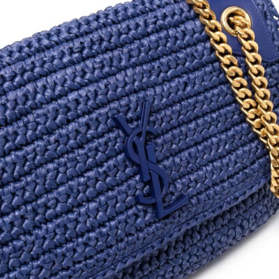 YSL Niki Medium Chain Bag in Raffia and Leather