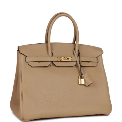 951b605a44179af4b25866cc92f7e86d Hermès Birkin 35 Trench Clemence Gold Hardware