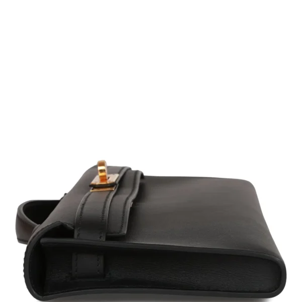 Hermès Kelly Cut Black Swift Gold Hardware