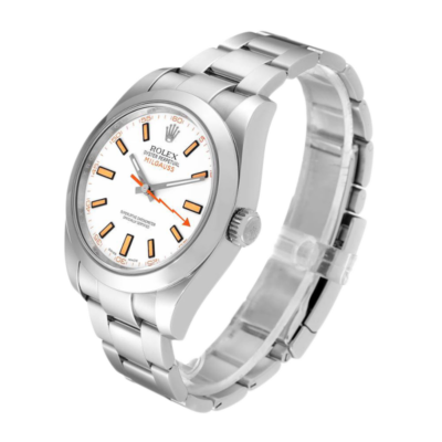 ساعة رولكس Milgauss 116400-72400 40MM مينا باللون الأبيض بعلبة فضية