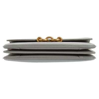 YSL Le Maillon Satchel in Smooth Leather in Grey
