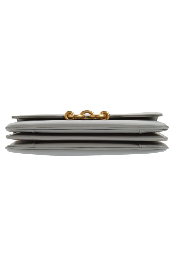 YSL Le Maillon Satchel in Smooth Leather in Grey