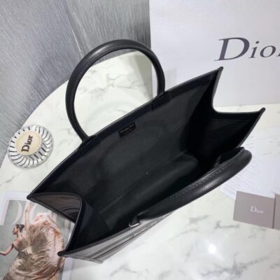 98fe4c89c57eb28f6007b08fd7f2f2ad Dior Book Tote Bag In Black Smooth Calfskin