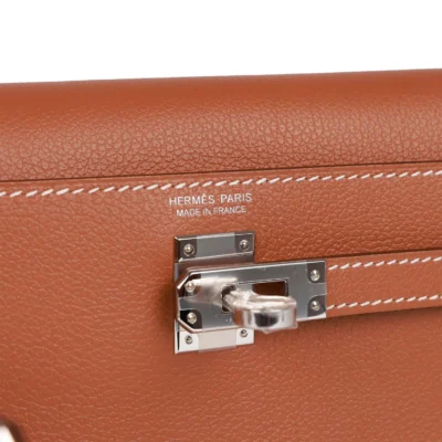 Hermès Kelly Danse Gold Evercolor Palladium Hardware