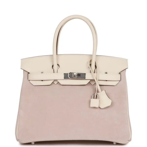 Hermès Birkin 30 Glycine Grizzly and Nata Swift Palladium Hardware