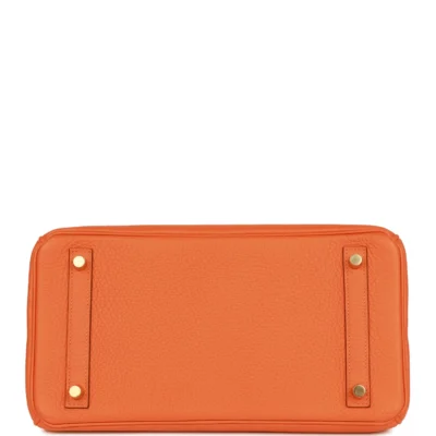 Hermès Birkin 30 Orange Clemence Gold Hardware