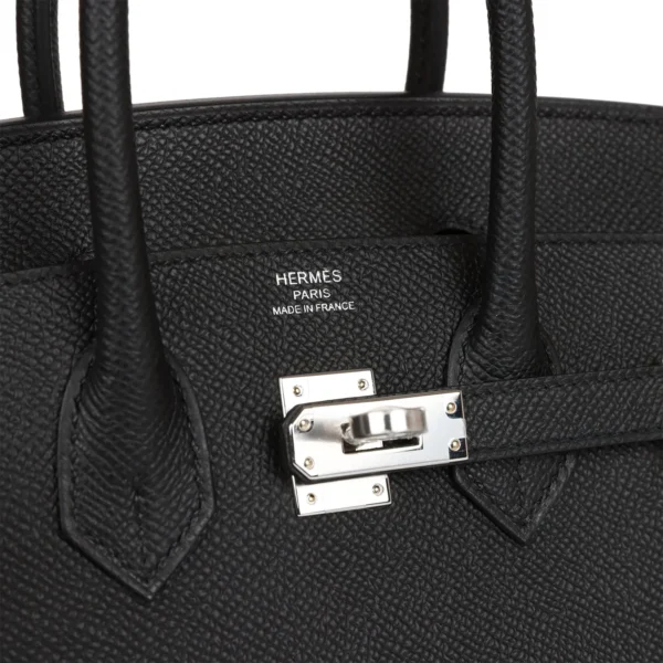 9b72f3bc886cafd7cb59e6cfc5f899dd حقيبة هيرميس Birkin Sellier 25 من جلد إبسوم باللون الأسود مع إكسسوارات معدنية من البلاديوم
