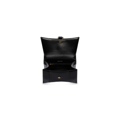 HOURGLASS BOX Small Damen Handtasche in Schwarz